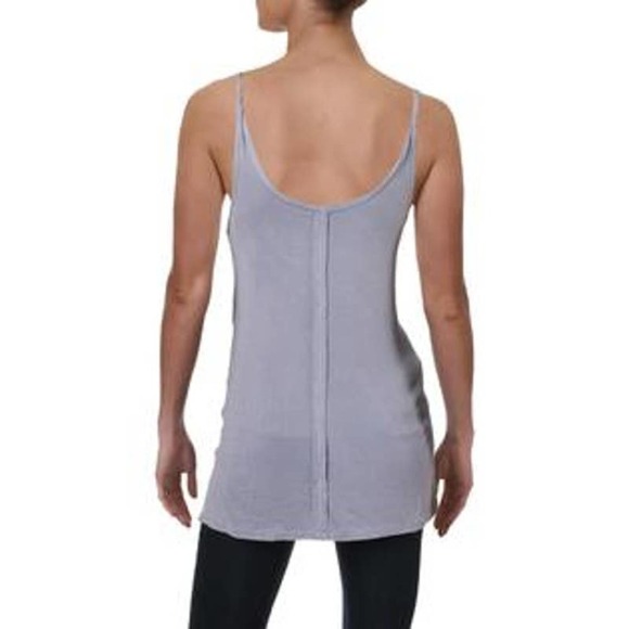 Free People Scarlett Tank Size S Tie Neck Sleeveless Stretch Top Cami Blue - Picture 2 of 8